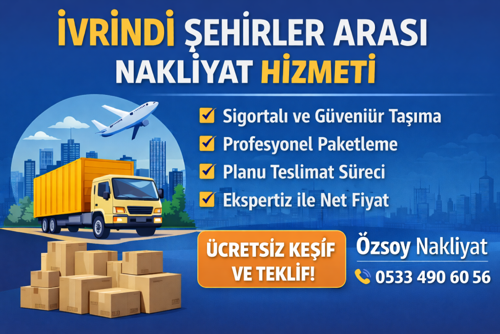 İvrindi şehirler arası nakliyat hizmeti, Balıkesir’in İvrindi ilçesinden Türkiye’nin farklı illerine güvenli ve planlı taşımacılık yapılmasını kapsayan profesyonel bir hizmettir. 